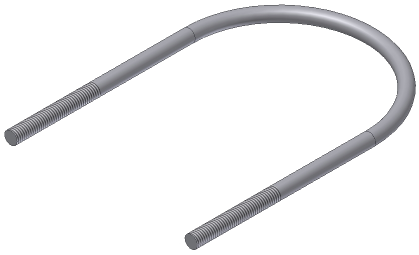 U-CLAMP M6X80 MM X H125 MM STAINLESS STEEL FOR DOWNPIPE U-CLAMP M6X80 MM X H125 MM STAINLESS STEEL FOR DOWNPIPE