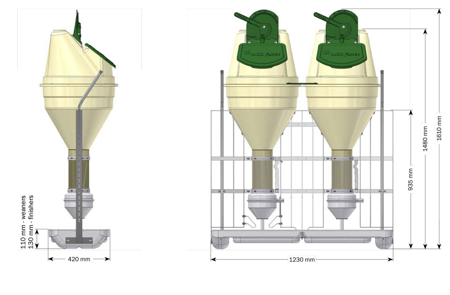 DOUBLE FUNKIMAT FINISHER - MOUNTED DOUBLE FUNKIMAT FINISHER - MOUNTED