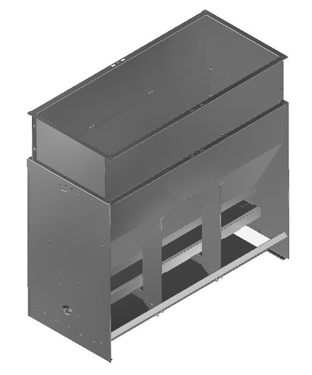 WET/DRY BOX FEEDER FINISHER 2X3 STAINLESS STEEL 96X43X90 CM WET/DRY BOX FEEDER FINISHER 2X3 STAINLESS STEEL 96X43X90 CM