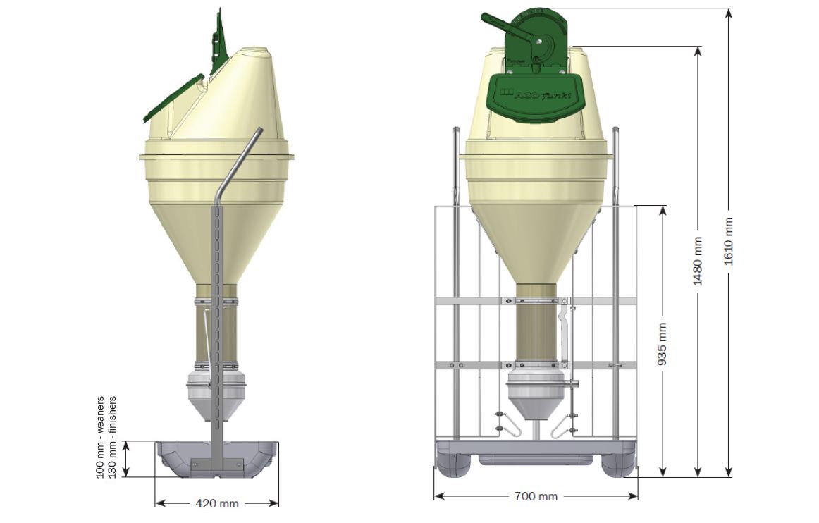 FUNKIMAT WEANER WITH STAINLESS STEEL TROUGH FUNKIMAT WEANER WITH STAINLESS STEEL TROUGH