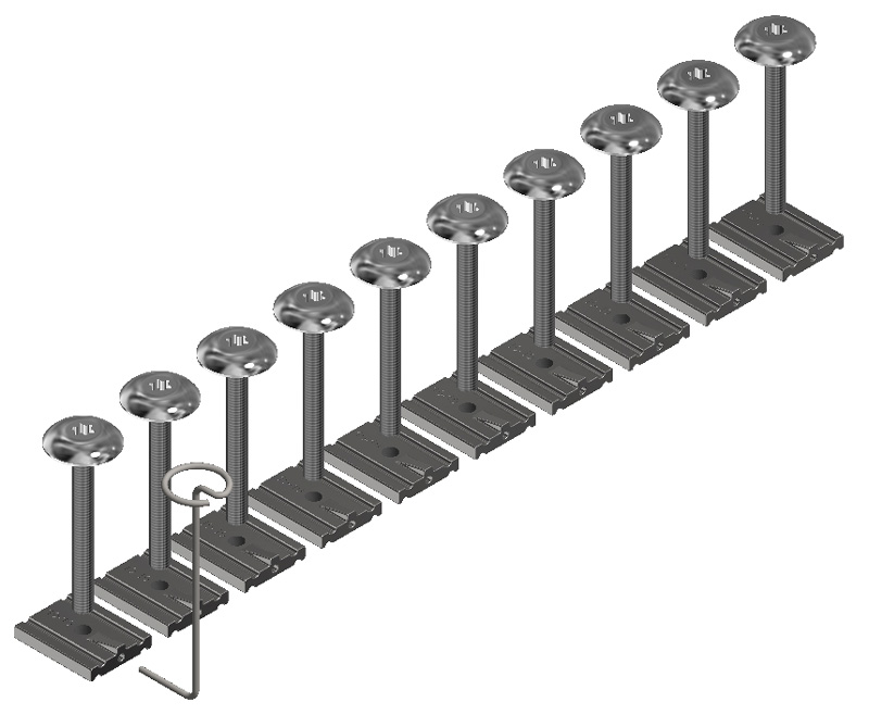 10 PCS BOLT-ON FITTINGS SMALL FOR CAST IRON SLATS 10 PCS BOLT-ON FITTINGS SMALL FOR CAST IRON SLATS