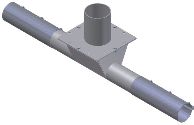 CROSS DRAIN Ø60 AND TRANSITION Ø80