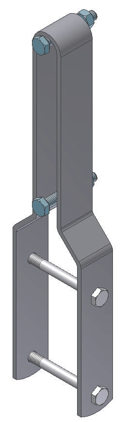 GAFFEL FOR 50 MM PANEL, KOMPLET