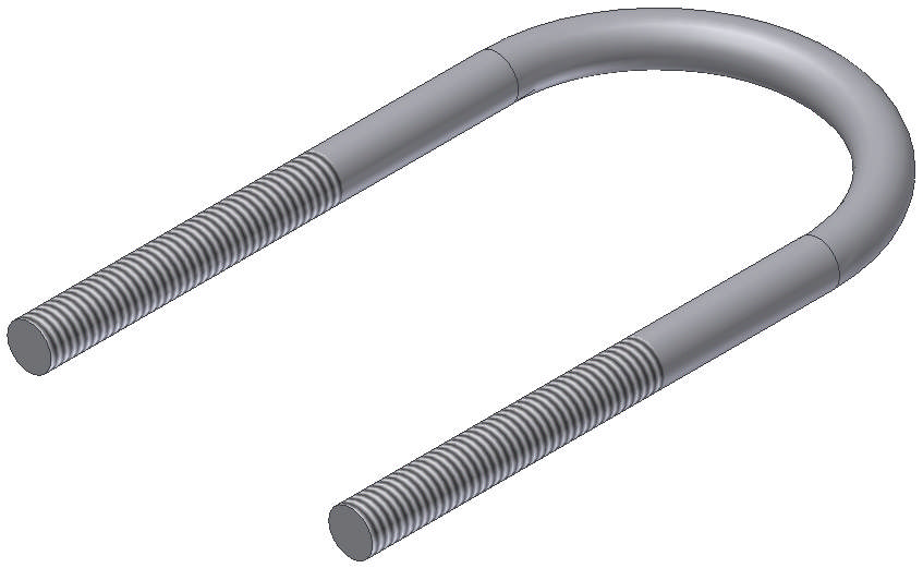 U-BØJLE M6X38 MM X H83 MM RUSTFRI TIL FALDRØR