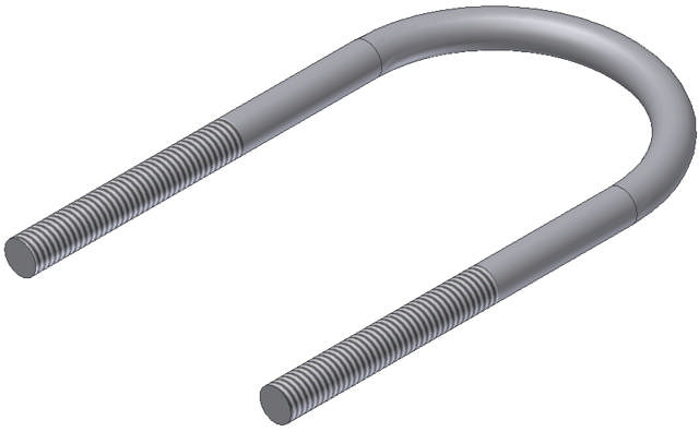 U-BØJLE M6X43 MM X H88 MM RUSTFRI TIL FALDRØR