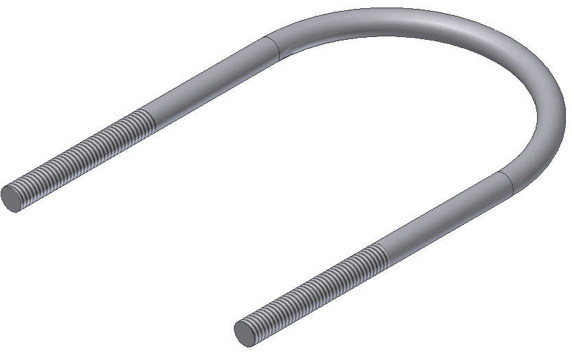 U-BØJLE M6X63 MM X H108 MM RUSTFRI TIL FALDRØR