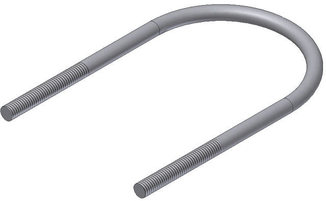 U-BØJLE M6X63 MM X H108 MM RUSTFRI TIL FALDRØR