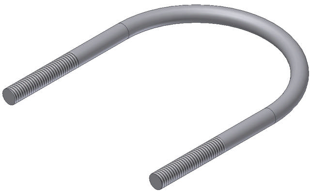 U-BØJLE M6X63 MM X H85 MM RUST FRI TIL FALDRØR