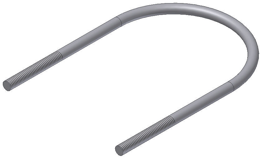 U-BØJLE M6X80 MM X H125 MM RUSTFRI TIL FALDRØR