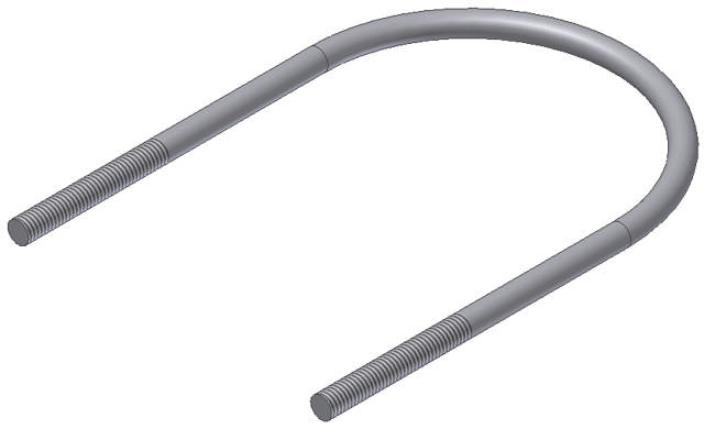 U-BØJLE M6X80 MM X H125 MM RUSTFRI TIL FALDRØR