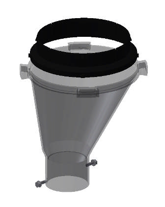 VD5 BOTTOM HOPPER FOR VD2 DECENTRALIZED Ø75 OUTLET