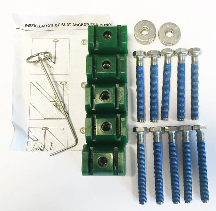 SPALTEANKER 8 MM, GRØN (10STK)  40 X 30 X 15 MM