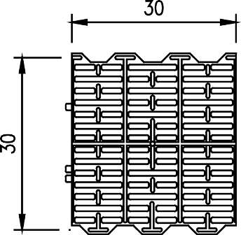 PLASTRIST 30X30 CM TIL SØER, 50% ÅBNING
