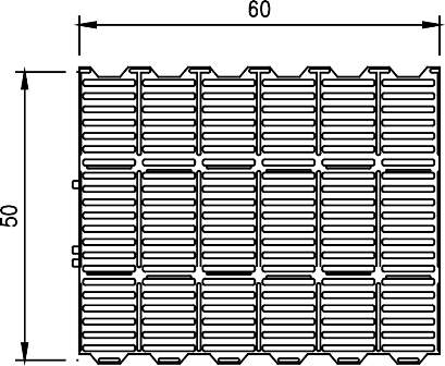 PLASTRIST 60X50 CM TIL SMÅGRISE, 50% ÅBNING
