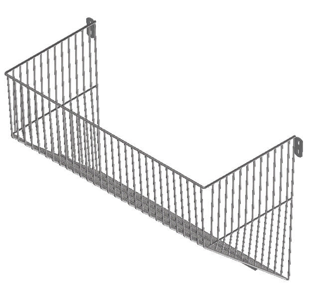 HALMHÆK GALVANISERET 255 LITER TIL SØER, 1188X714X469 MM