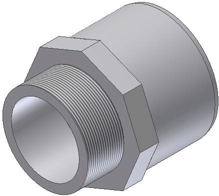 GEVINDNIPPEL Ø63 MM X 1½