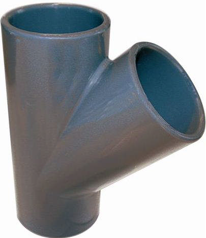 TEE PVC GRENRØR Ø63 MM X 45°