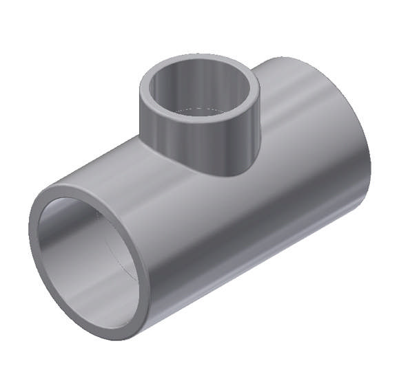 PVC REDUKTIONS TEE Ø90/Ø63/Ø90