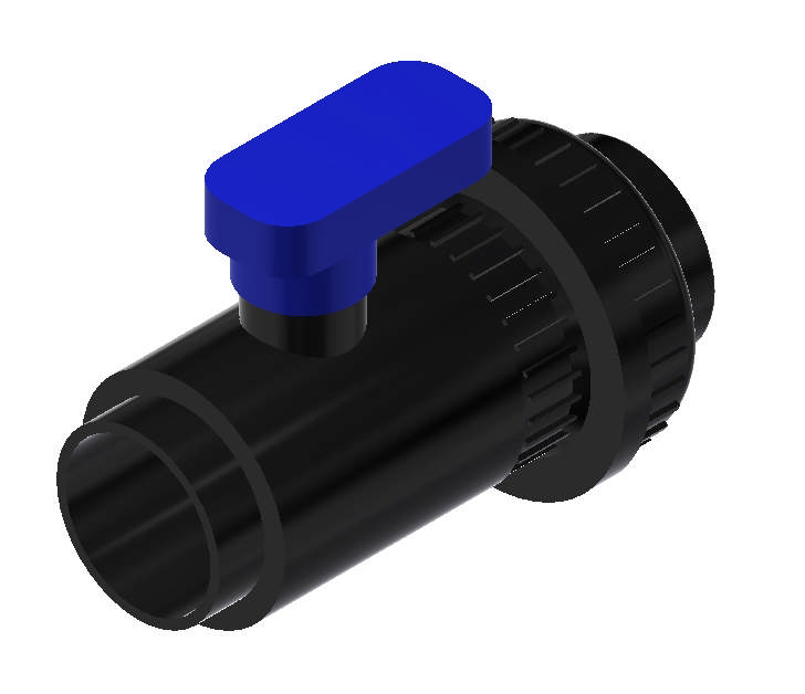 32 MM KUGLEHANE MED KLÆBEMUFFE PVC PN16