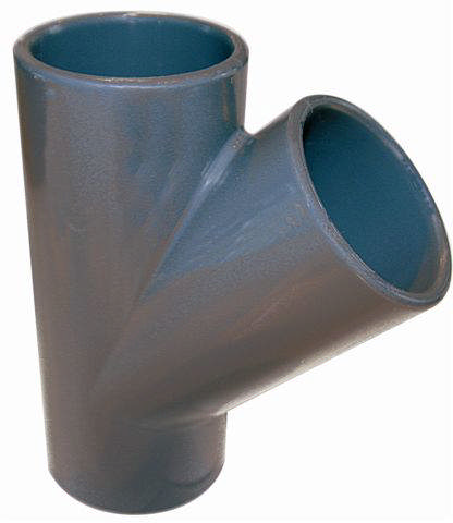 TEE PVC GRENRØR Ø50 MM X 45°