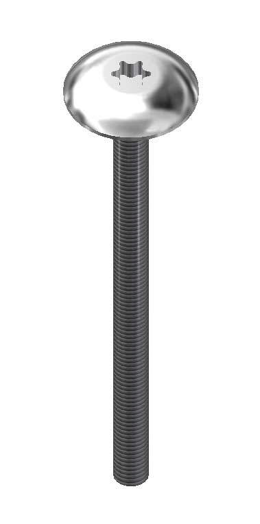 RUNDHOVEDE TORX 50 M8X120 RUSTFRI