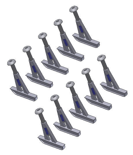 10 STK. T-BOLT TIL 90-140 MM BETON SPALTER RUSTFRI