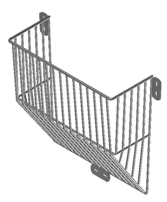 HAY RACK GALVANIZED 35 LITER FOR FINISHER AND WEANERS 588 X 514 X 205 MM 