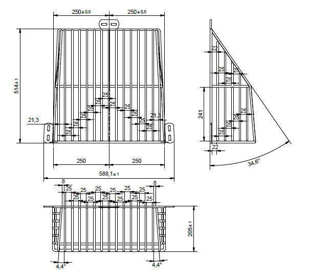 HAY RACK GALVANIZED 35 LITER FOR FINISHER AND WEANERS 588 X 514 X 205 MM 