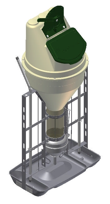 FUNKIMAT SMÅGRISE MED RUSTFRI KRYBBE