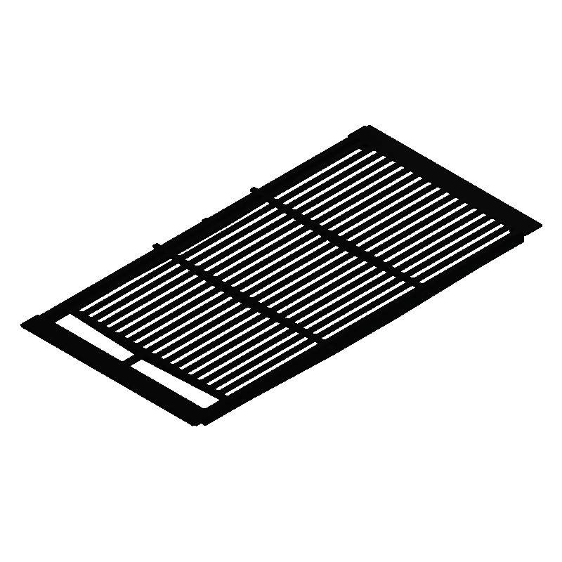 STØBEJERNSRIST 80X40X3 CM M/RENSÅBNING, 10/11 MM SPALTEÅBNING
