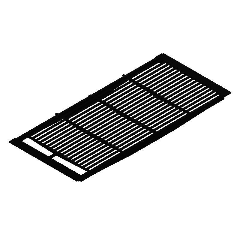 STØBEJERNSRIST 90X40X3 CM M/RENSÅBNING, 10/11 MM SPALTEÅBNING