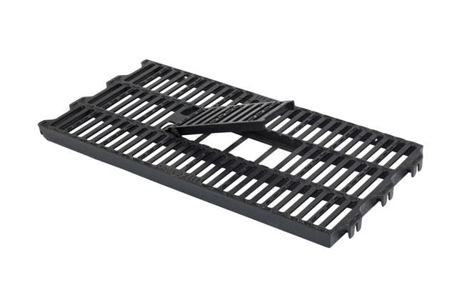 STØBEJERNSRIST 30X60 CM TIL SØER, MED RENSEÅBNING