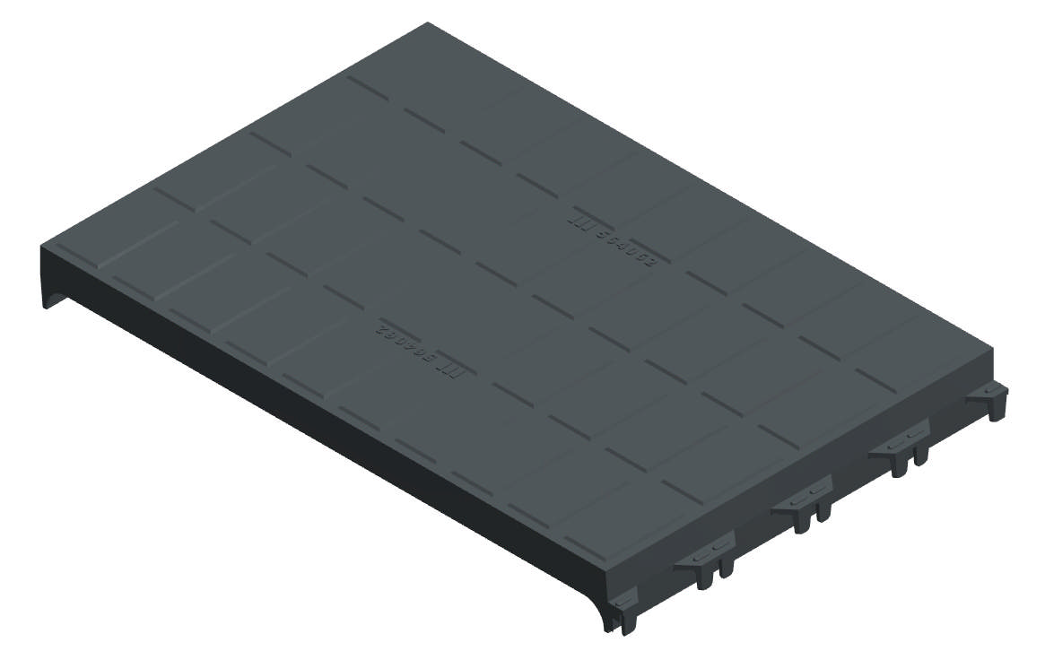 STEP - STØBEJERNSRIST 40X60 CM TIL SØER, LUKKET