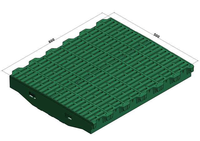 PLASTRIST 60X50 CM TIL SØER, 50% ÅBNING