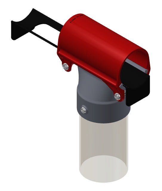 FEED DOWNPIPE 50 MM WITH FIXED T-PIECE FOR TUBE FEEDER