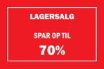 LAGERSALG - SPAR OP TIL 70%