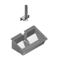 TILT TROUGH FOR PIGLETS STAINLESS STEEL WITH SUPPORT