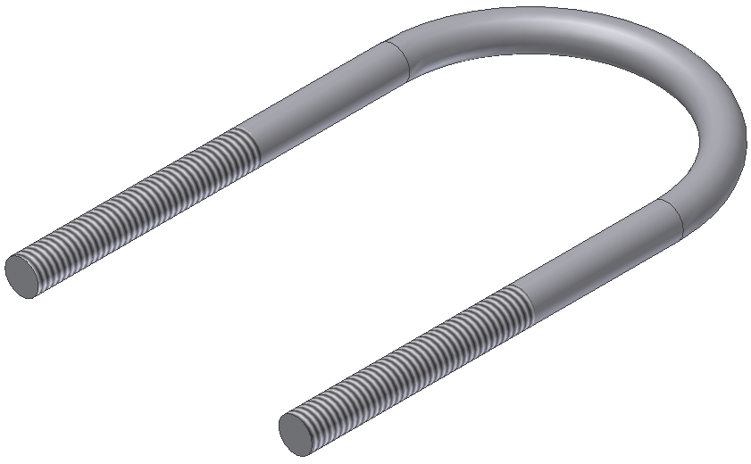 U-CLAMP M6X43 MM X H88 MM STAINLESS STEEL FOR DOWNPIPE