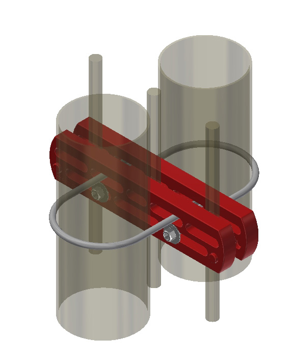 FITTING STAINLESS STEEL FOR Ø80 MM DOWNPIPE (DOUBLE) FOR BARS, SPACER 30 MM