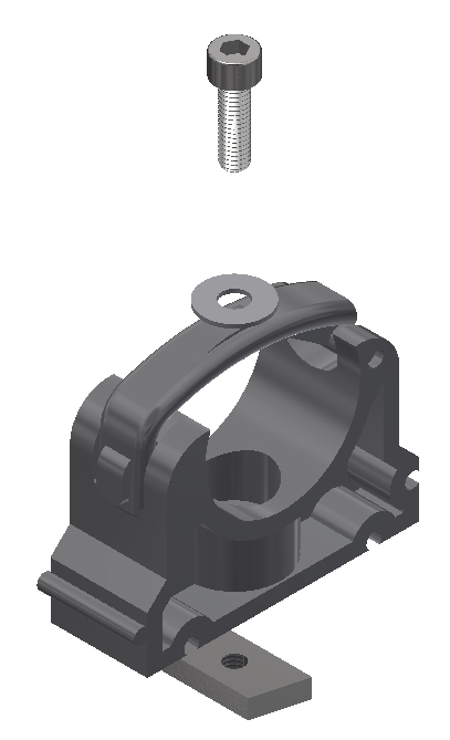 Ø63 MM PP PIPE CLAMP FOR SUPPORT