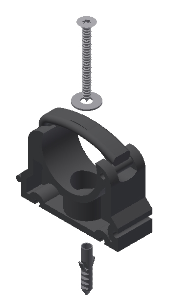 Ø40 MM PP PIPE CLAMP FOR WALL / CEILING