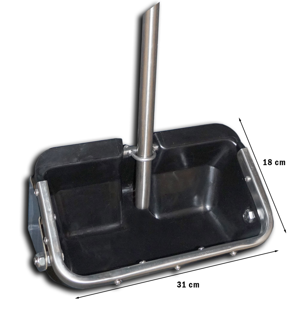 TILT TROUGH FOR PIGLETS PVC WITH SUPPORT