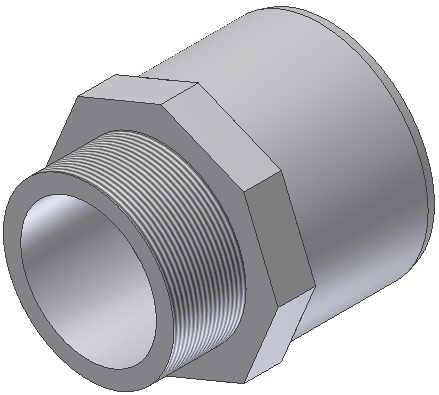 PVC THREADED NIPPLE Ø63/75 MM X 1¼ PVC THREADED NIPPLE Ø63/75 MM X 1¼