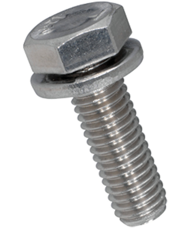 SET SCREW WITH CAPTIVE FLAT WASHER M8X25 A2 DIN 6902A