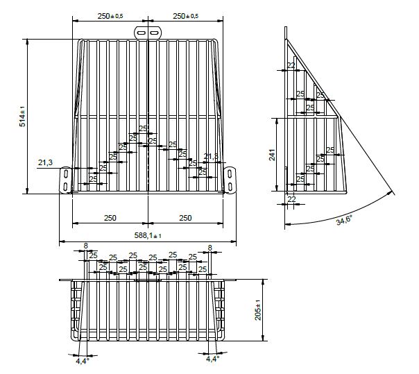 HAY RACK GALVANIZED 35 LITER FOR FINISHER AND WEANERS 588 X 514 X 205 MM 