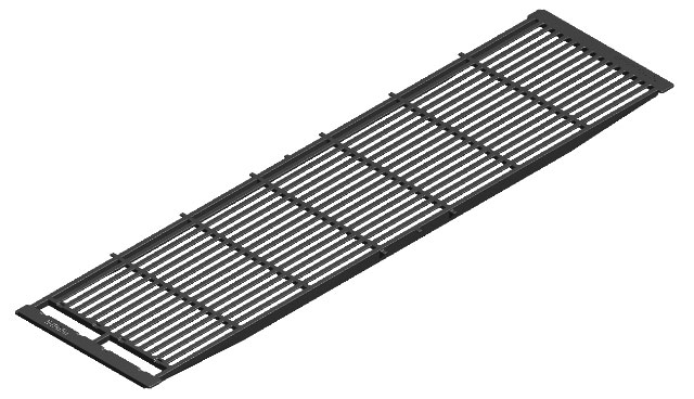 CAST IRON GRATING 160 X 40 CM W/CLEANING OPENING, 12/13 MM SLOT OPENING