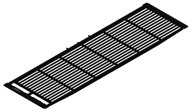 CAST IRON GRATING 140X40 CM W/CLEANING OPENING, 12/13 MM SLOT OPENING